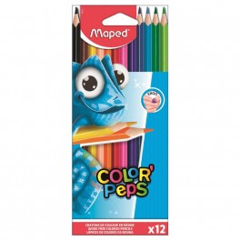 Карандаши цветные Maped COLOR'PEPS трехгранные,пластик,12цв/наб,862702