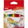 Карандаши цветные Deli EC00400 ColoRun 3-гран. деревян. 12цв/наб короткие