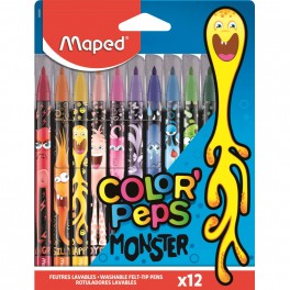 Фломастеры COLOR'PEPS MONSTER смываемые,12 цв/наб,845400