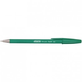 Ручка шариковая Attache Style 0,5мм прорезин.корп.зеленый ст.