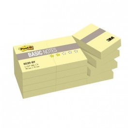 Блок-кубик Post-it Basic 653R-BY, канареечный желт 38х51мм 12блх100 л.