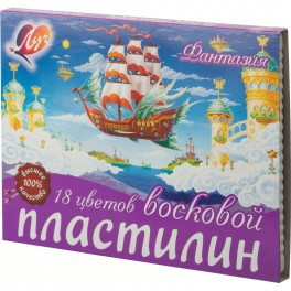 Пластилин восковой Луч Фантазия 18цв стек 270г 25С 1524-08