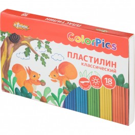 Пластилин классический №1School Color Pics наб.18 цветов, 360 г, СО СТЕКОМ