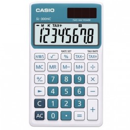 Калькулятор настольный Casio SL-300NC-BU-S-EH, 8 разр, синий