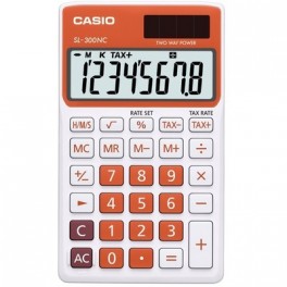 Калькулятор настольный Casio SL-300NC-RG-S-EH, 8 разр, оранжевый