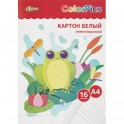 Картон белый №1School 16л,А4 немелованный ColorPics в папке