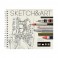 Скетчбук SKETCH&ART 180х155мм 25л СЕРЫЙ 220г на гребне д/скетч 1-25-563/02