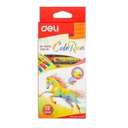 Пастель масляная Deli ColoRun 12цв, EC20200