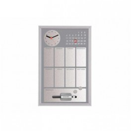 Доска магнитно-маркерная 30х45 часы BI-OFFICE CG016652 серый