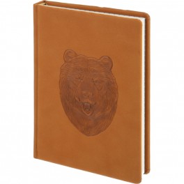 Ежедневник недатированный Attache Selection Animals, А5,160л.,медведь,корич