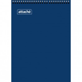 Блокнот на спирали А4 60л. ATTACHE, синий, блок 60г, обложка 215г