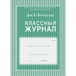 Журнал 10-11 кл,А4,обл.7БЦ,цвет,блок офсет КЖ-35