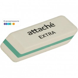 Ластик скошенный Attache Extra, нат.каучук, 50x19x8мм, ассорти