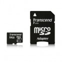 Карта памяти Transcend microSDXC 64GB Class10 UHS-1(TS64GUSDU1)+адап