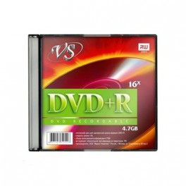 Носители информации DVD+R, 16x, VS, Slim/5, VSDVDPRSL501