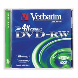 Носители информации Verbatim DVD-RW 4,7Gb 4х Jewel/1 43285