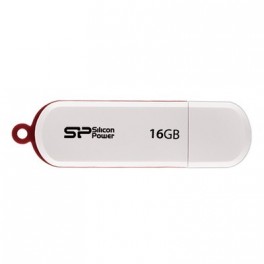 Флеш-память Silicon Power LuxMini 320, 16Gb, USB 2.0, бел, SP016GBUF2320V1W