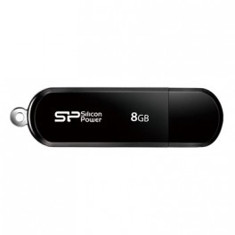 Флеш-память Silicon Power LuxMini 322, 8Gb, USB 2.0, чер, SP008GBUF2322V1K