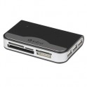 Картридер Intro НR511 combo: card reader+3 port USB hub, black