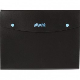 Папка органайзер на кнопке Attache Selection Black&Bluе, А4,500мкм , 6отд