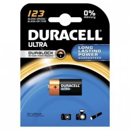 Батарея DURACELL CR123 ULTRA 3V Lithium, для фотоапп. бл/1
