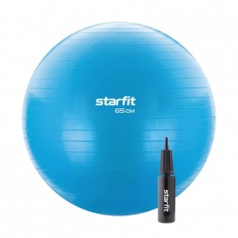 Фитбол STARFIT GB-109 65см,1000гр антивзрыв,с ручн насосом,син,УТ-00020819