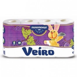 Полотенца бумажные VEIRO Classic 2-сл.,с тисн., 4рул./уп. 5п24