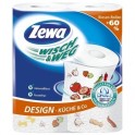 Полотенца бумажные ZEWA W&W 2-сл., белые с рис. 39633 2 рул./уп.