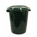 Бак для мусора 90л, пластик, зеленый