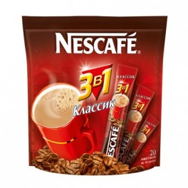Кофе Nescafe 3 в 1 Классик раств. 20 пак/уп