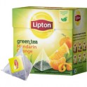 Чай Lipton Green Mandarine Orange зелен. пирамидки 20пак/пач