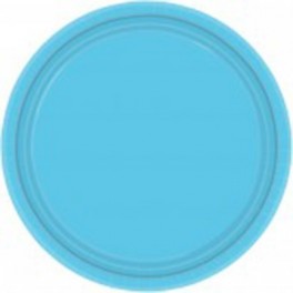 Тарелка одноразовая бумажная Caribbean Blue 17см 8шт/уп. голубая (1502-1108)