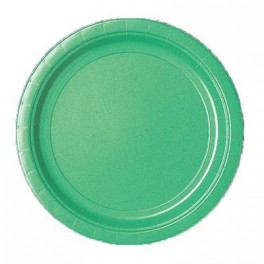 Тарелка одноразовая бумажная Festive Green 17см 8шт/уп. зеленая (1502-1111)