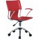Кресло BN_Lb_EChair-211 PPU-801, к/з красный, хром