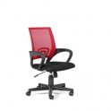 Кресло VT_EChair-304 ткань черн TW11/сетка красн,DW69 пласт.