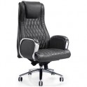 Кресло BN_Jl_Руководителя Echair-518 ML кожа черная, хром