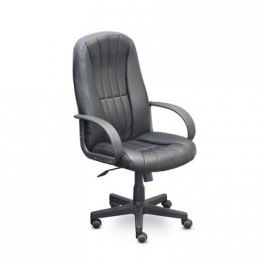 Кресло UP_EChair-624 TPU кожзам черный, пластик