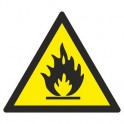 Знак безопасности W01 Пожароопасно.Легковоспл.в-ва (плёнка,200х200)