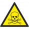 Знак безопасности W03 Опасно. Ядовитые вещества (плёнка,200х200)