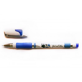 Ручка гель ERICH KRAUSE "Robogel" син 0.5/129мм/иг рез корп бел 19942