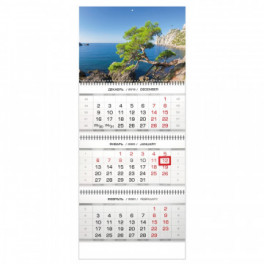 Календарь 3-блочный 2020 Горы и море 305*675, 80г/м2