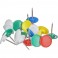 Кнопки канцелярские Attache 12мм, пластиковая шляпка, цветные 50шт пласт.уп