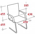 Конференц-кресло FA_SAMBA Chr к/з бежевый (песочный)DO743/бук